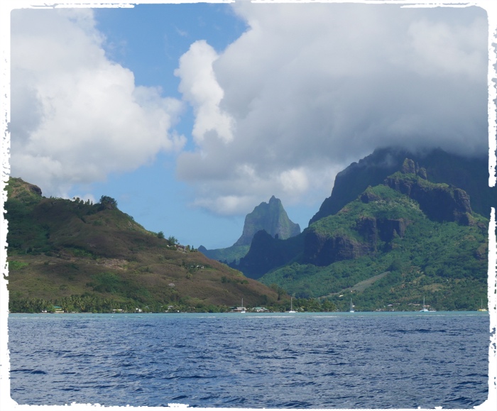 Anchored just behind the reef in the Cook’s bay of Moorea